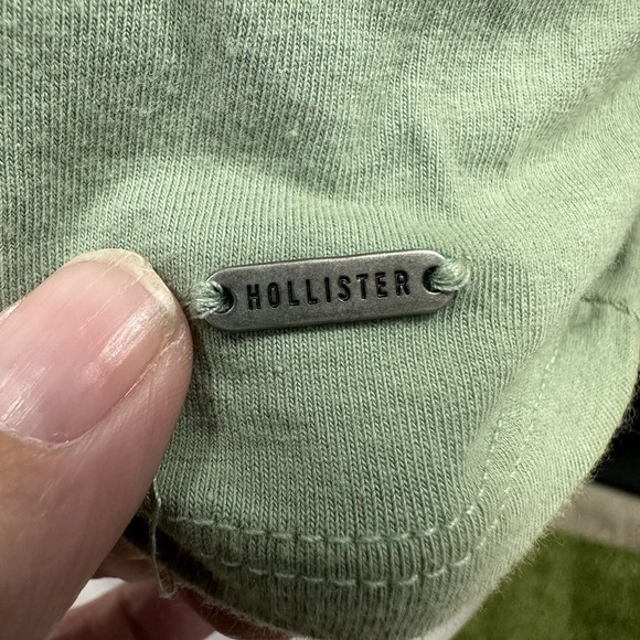 HOLLISTER Sleeveless Tank‎ Crop Top Shirt Light Green Ruffled Must Have Small - Picture 5 of 6